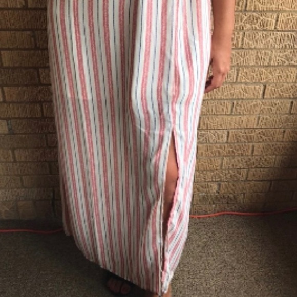 Monteau Pink And Blue Full Length Dress, Size Medium - Picture 6 of 7